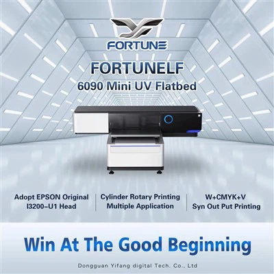 Fortune uv yf -6090 hoge resolutie CMYKWV flatbed UV -printer